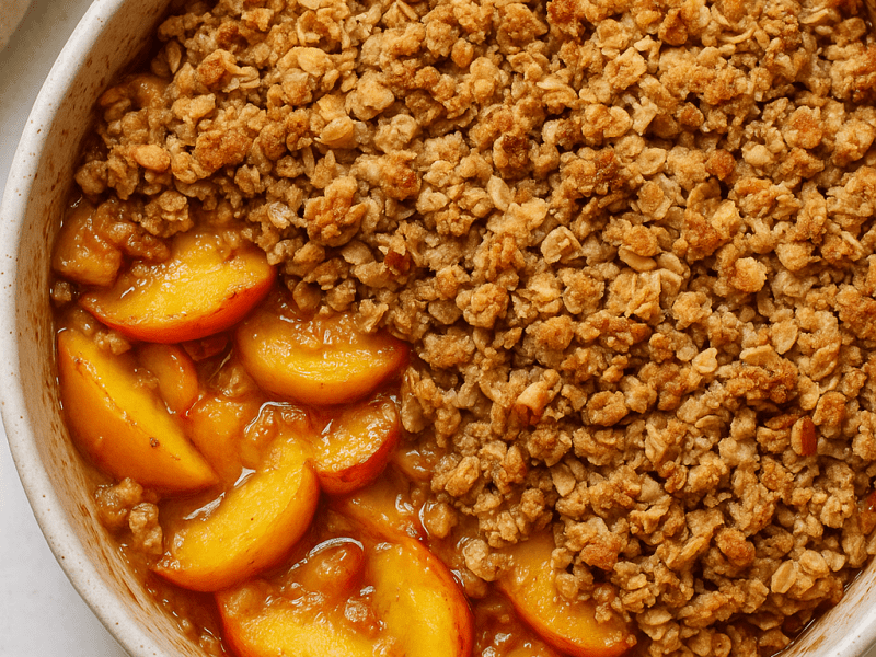 Crispy Peach Cobbler