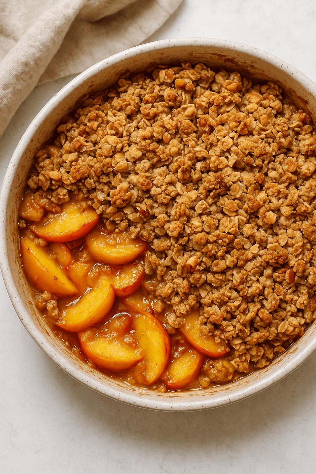 Crispy Peach Cobbler